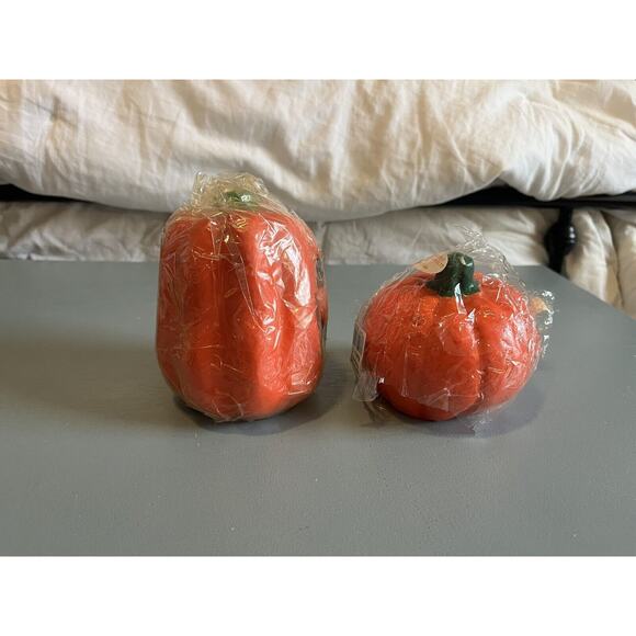 Vintage Halloween Pumpkins Foam Wax Candle NOS - Picture 4 of 6
